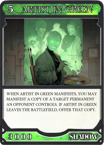 Artist in Green card