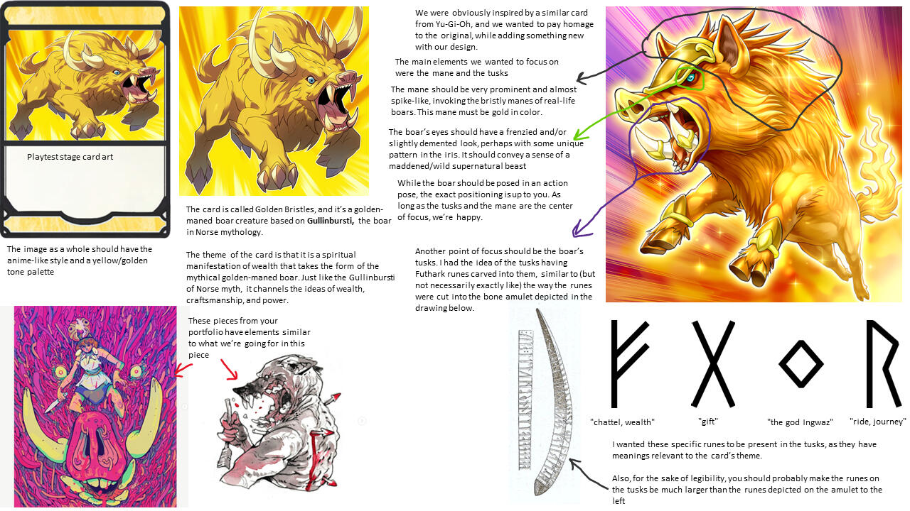 Golden Bristles Moodboard